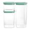 Martha Stewart Mint Green Rectangular Plastic Stackable Container Set